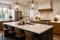 Newly remodeled kitchen in a Las Vegas home by Corestone Construction